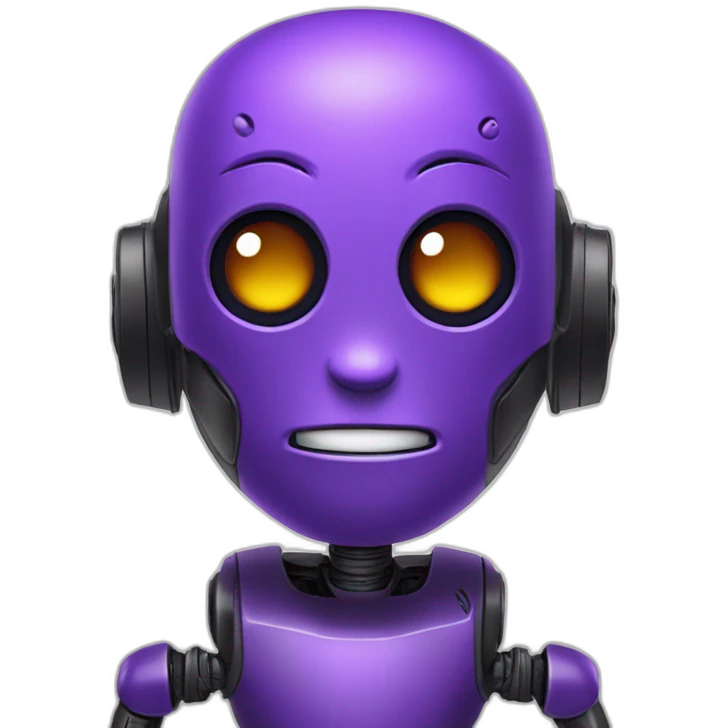 Noisy boy robot purple emoji