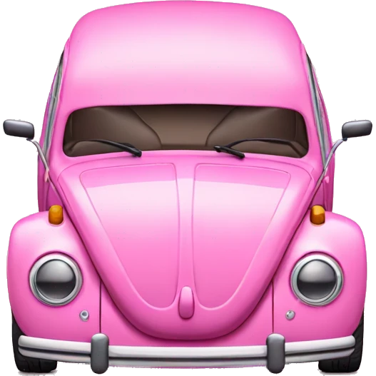 volkswagen bug pink cute emoji