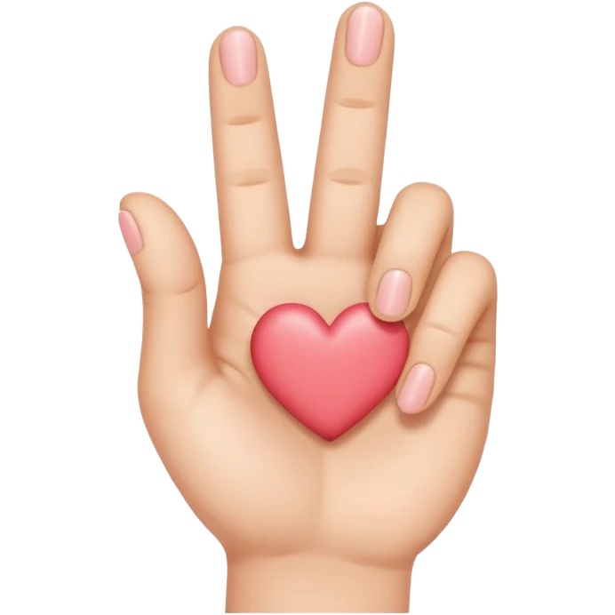 hand korean finger heart emoji emoji