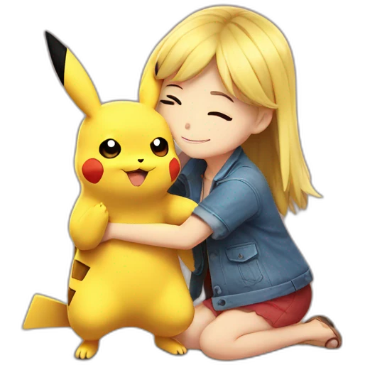 Pikachu in love emoji