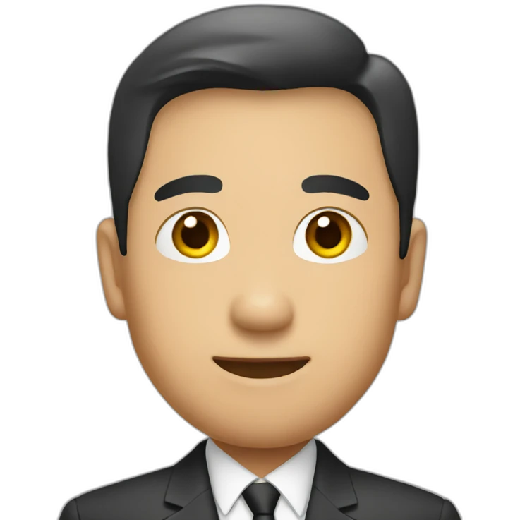 Asia man with suit emoji