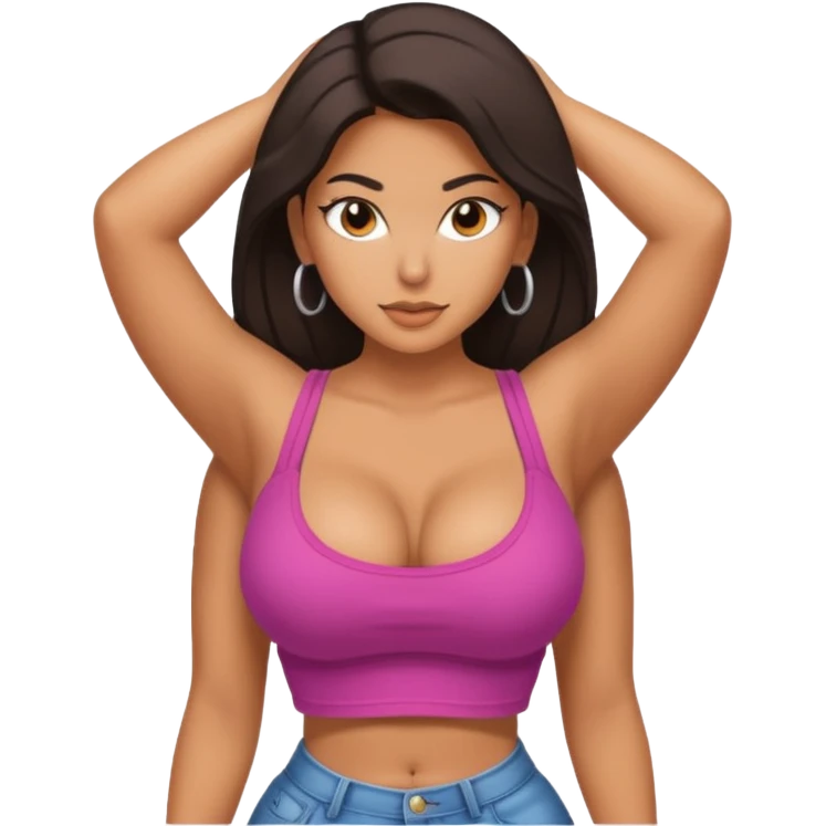 Busty Latina bent over emoji
