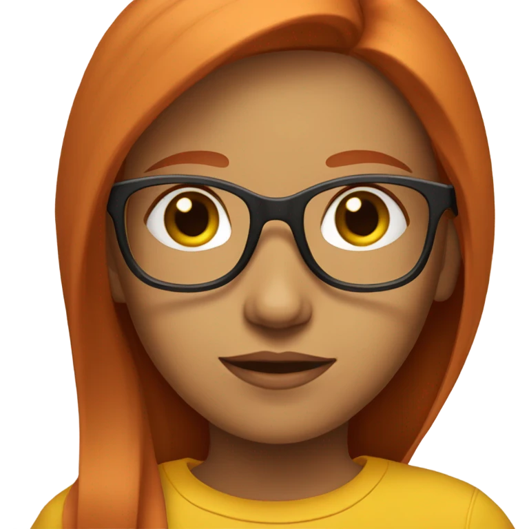 red-straight-haired-girl-glasses-yellow-shirt emoji