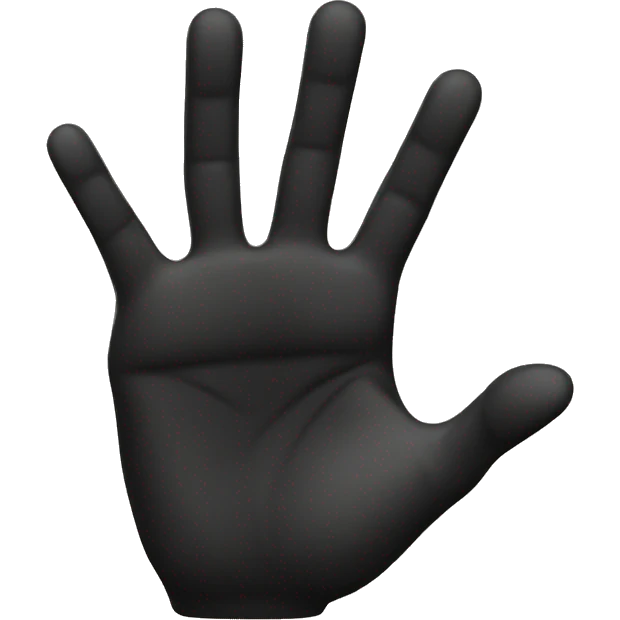 A black hand showing the number four with the fingers emoji