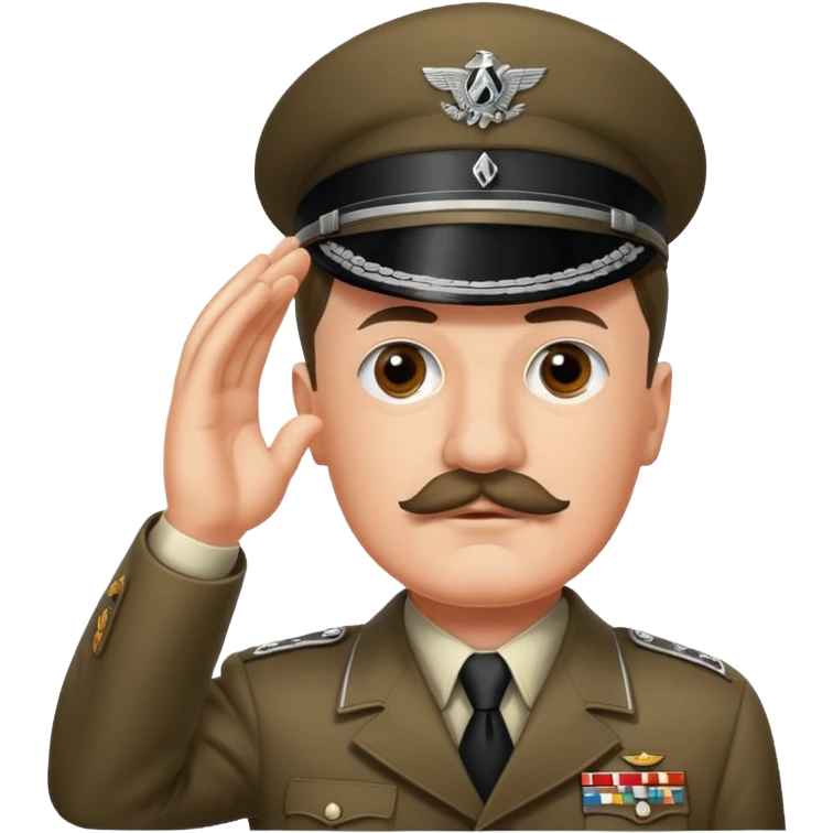 Hitler saluting nazi and smaller mustache  emoji