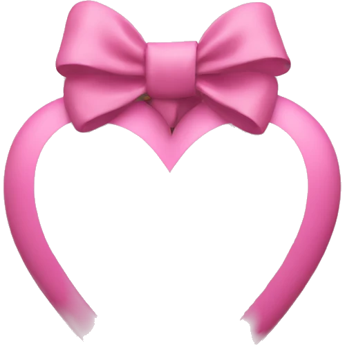 a white heart with a pink bow emoji