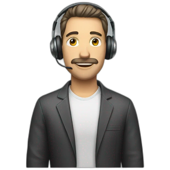 man with headset emoji