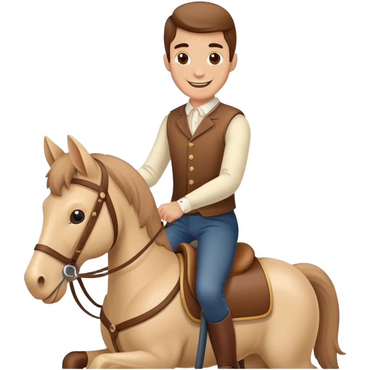 Mann auf einem Stockpferd emoji