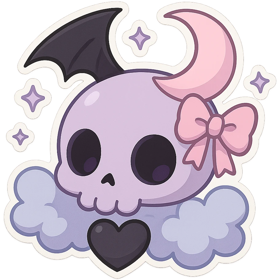 pastel goth object emoji