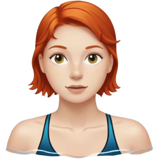 22-year-old redheaded girl athlete swimmer emoji