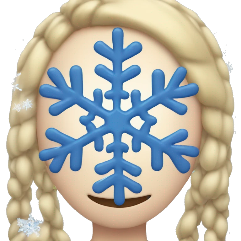 Happy face with snowflake eyes emoji