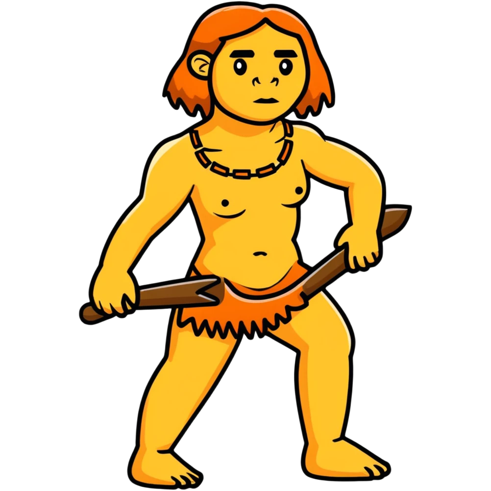 fullbody neanderthal woman attractive figure emoji