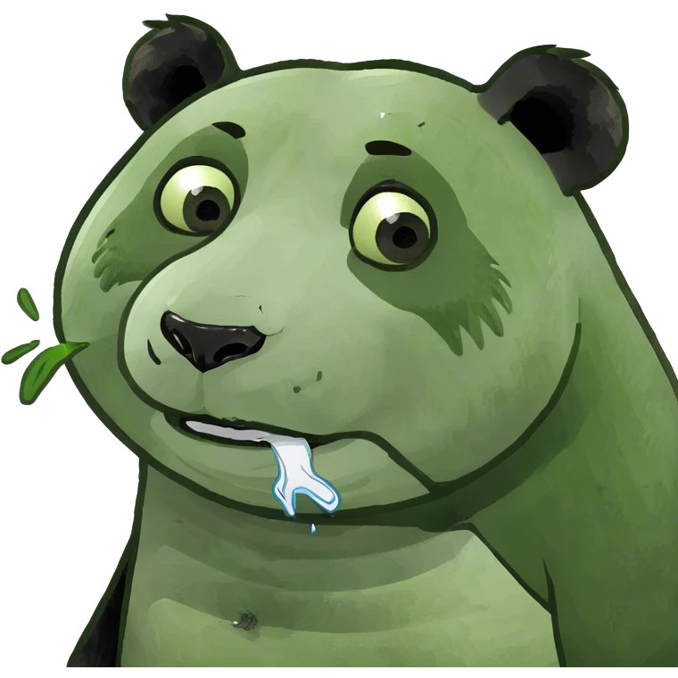 Sick panda emoji