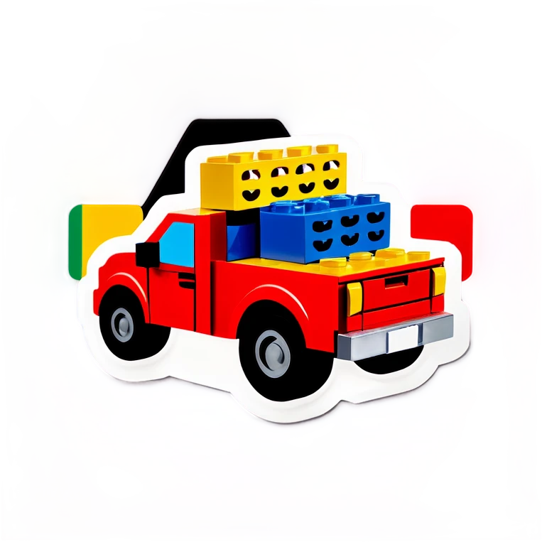 Legos in back of truck emoji