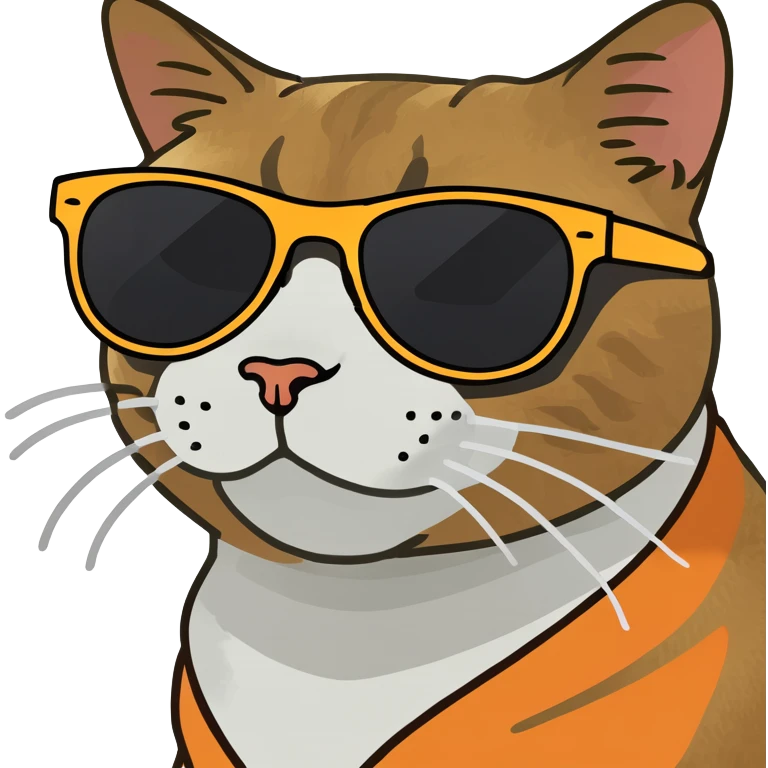 Cat with sunglasses emoji
