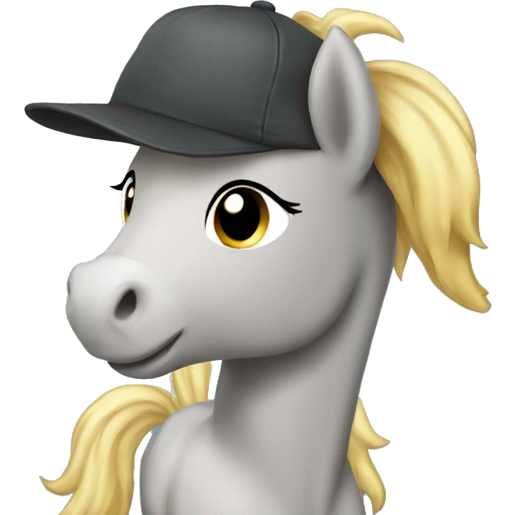 Poney with cap emoji