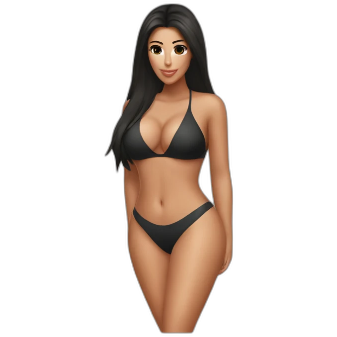 Kim kardashian with bikini from behind emoji