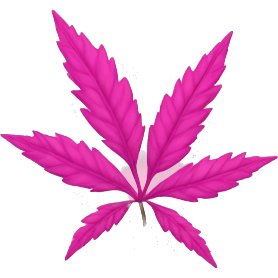 Pink weed emoji