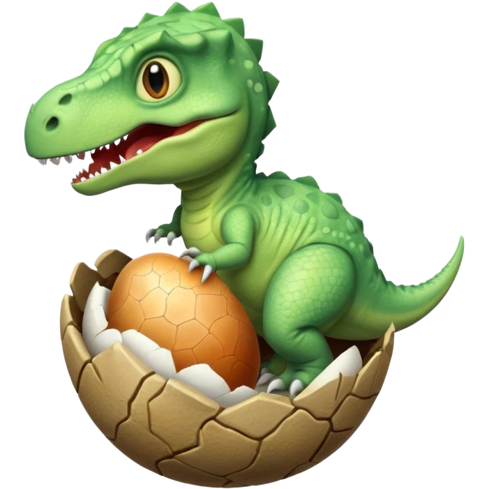 dinosaur coming out of egg emoji