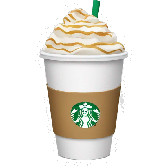 Starbucks white paper cup with lid emoji