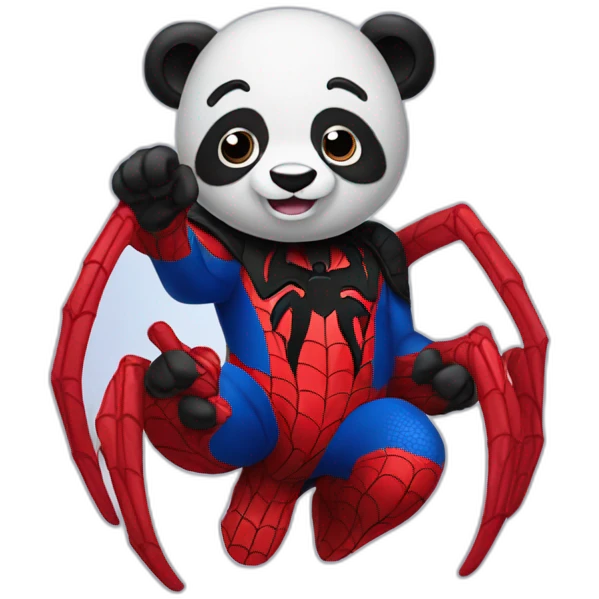 Panda as Spider-Man emoji