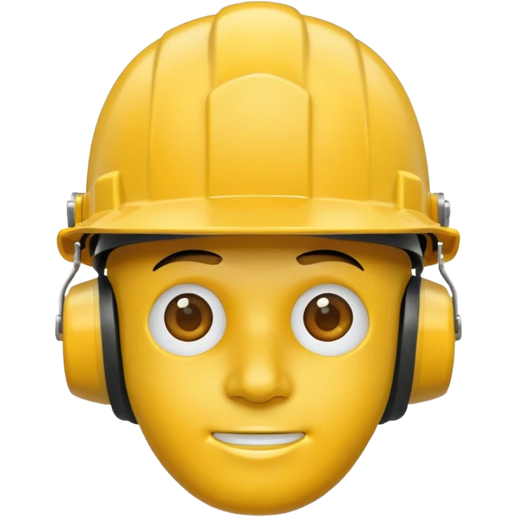 yellow worker's helmet without a face emoji