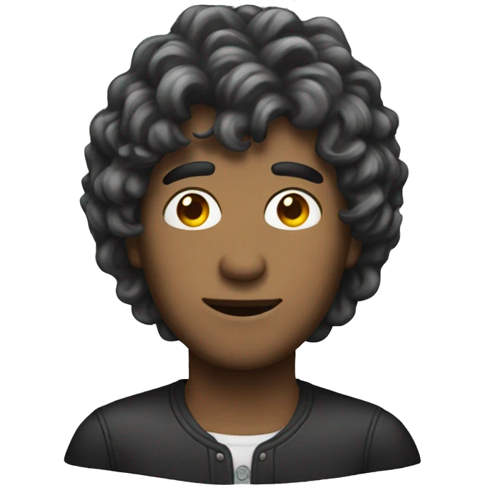 Man wearing a wig emoji