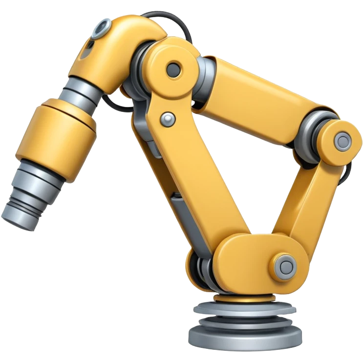 Industrial Arm – Silver robotic arm, gripping tool emoji