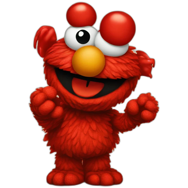 Elmo one finger showing emoji