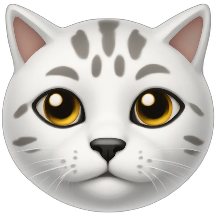 gato blanco con manchas negras emoji