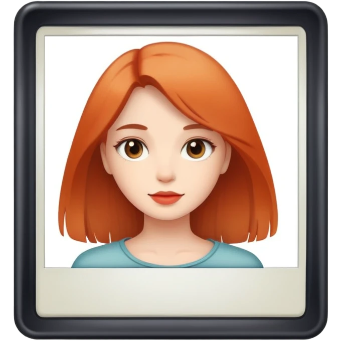 girl in a polaroid frame emoji