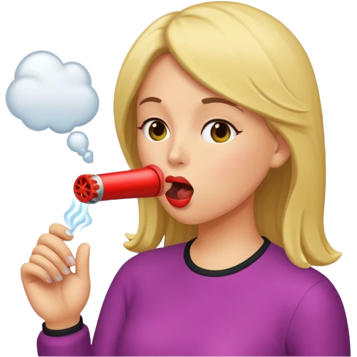 woman blowing cock emoji