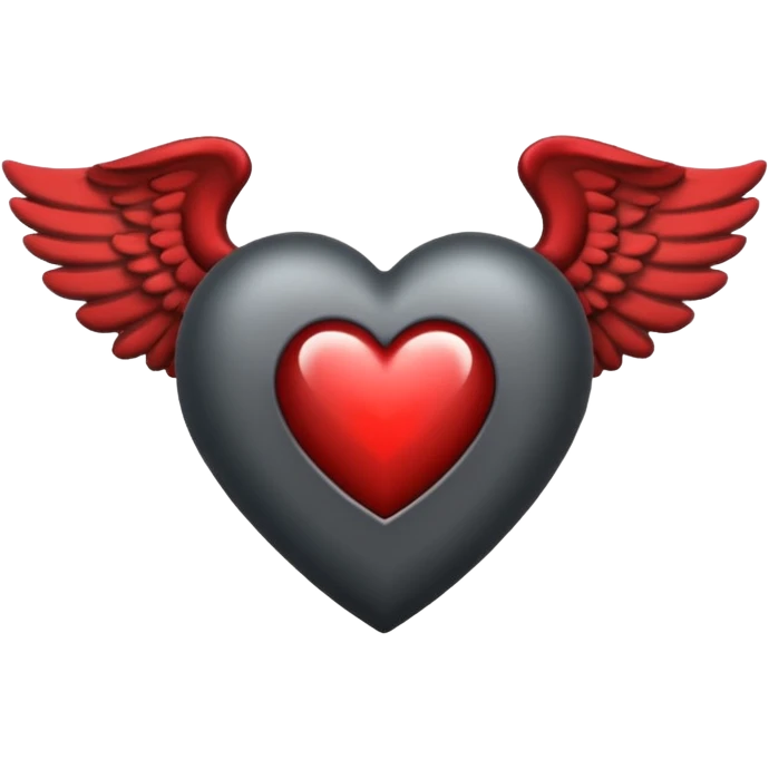 heart with a dark angel halo emoji