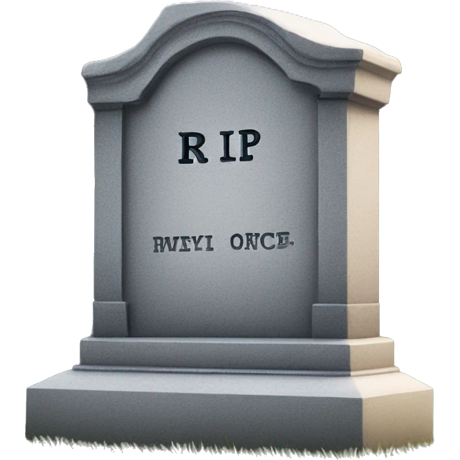 Tombstone that says RIP Officer emoji