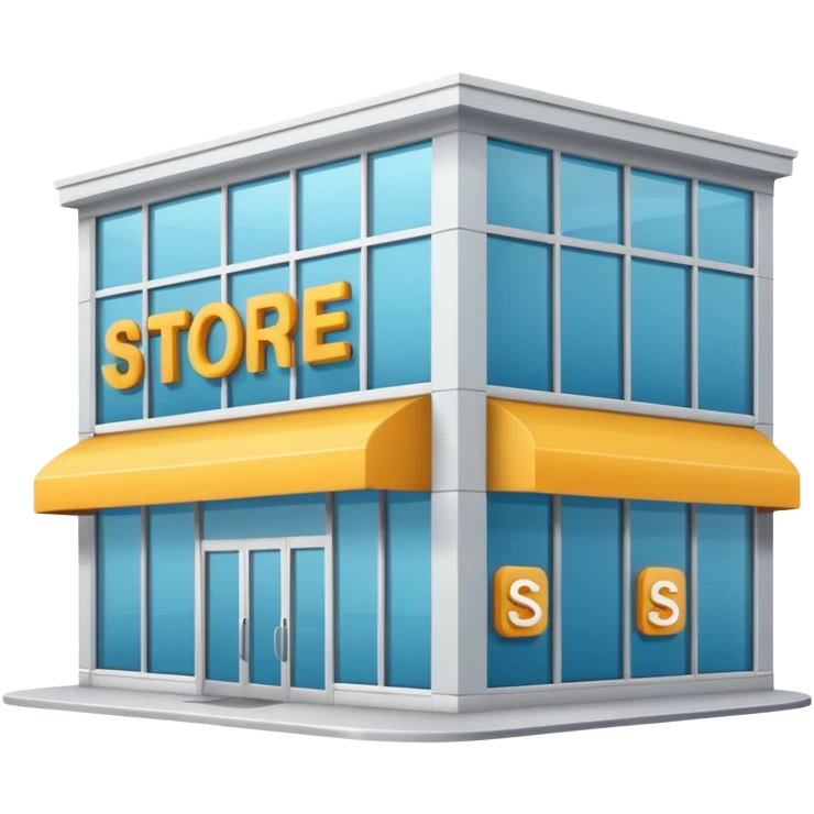 modern shop with the word store in the sign emoji