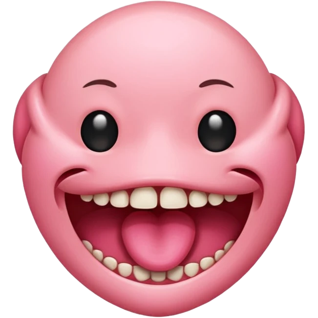 mouth no teeth emoji