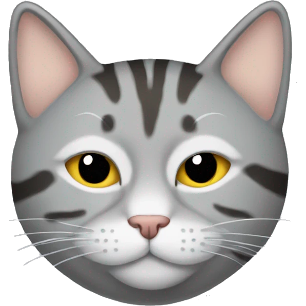 cat sleeping gray tabby emoji