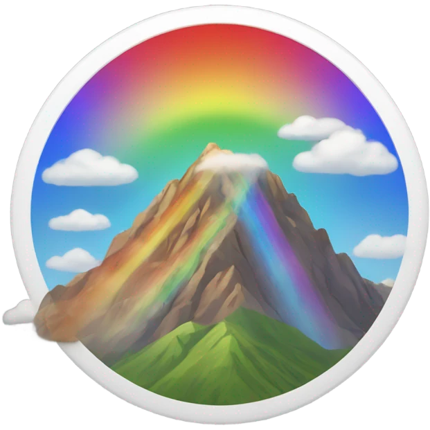 Rainbow over a mountain emoji