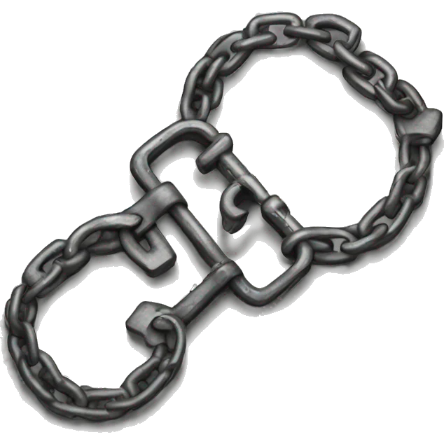 broken chain emoji but handcuffs emoji