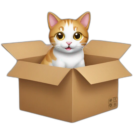 Cat in a box emoji