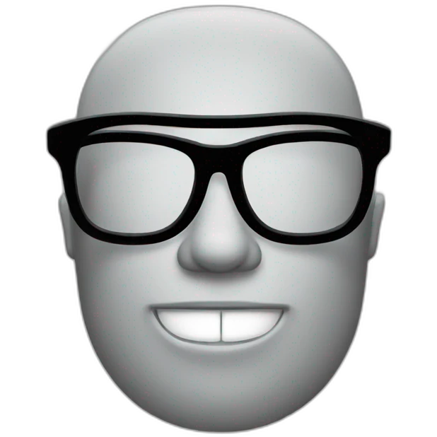 Beater with glasses emoji