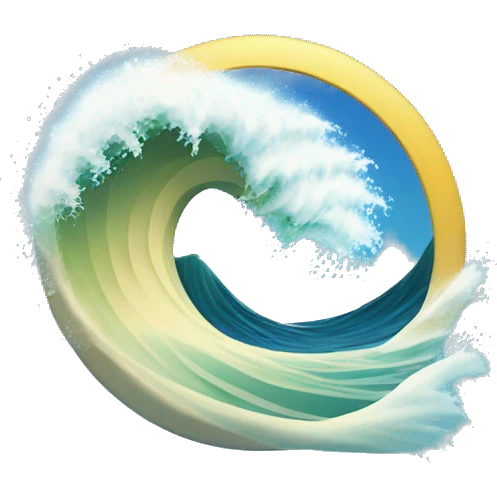 wave, circle, sound emoji