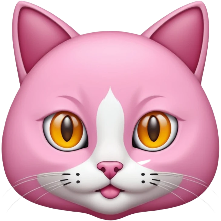 Pembe bir kedi kuyruğu İnce emoji