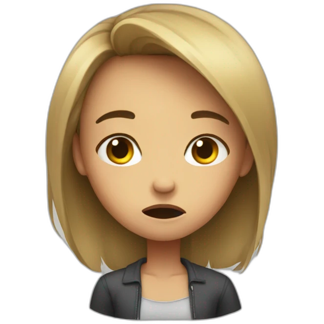 disgusted girl emoji