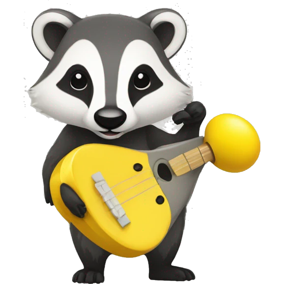 badger with yellow maracas emoji