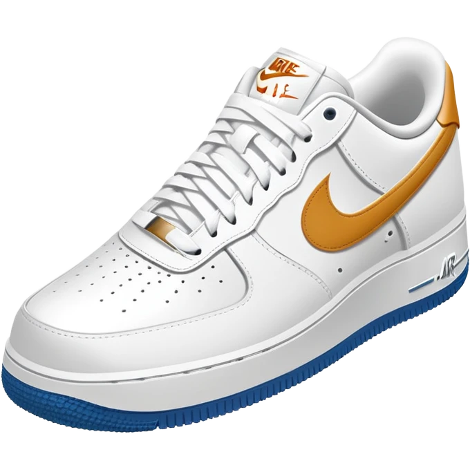 White Nike Air Force 1 sneaker with clean design and Nike swoosh emoji