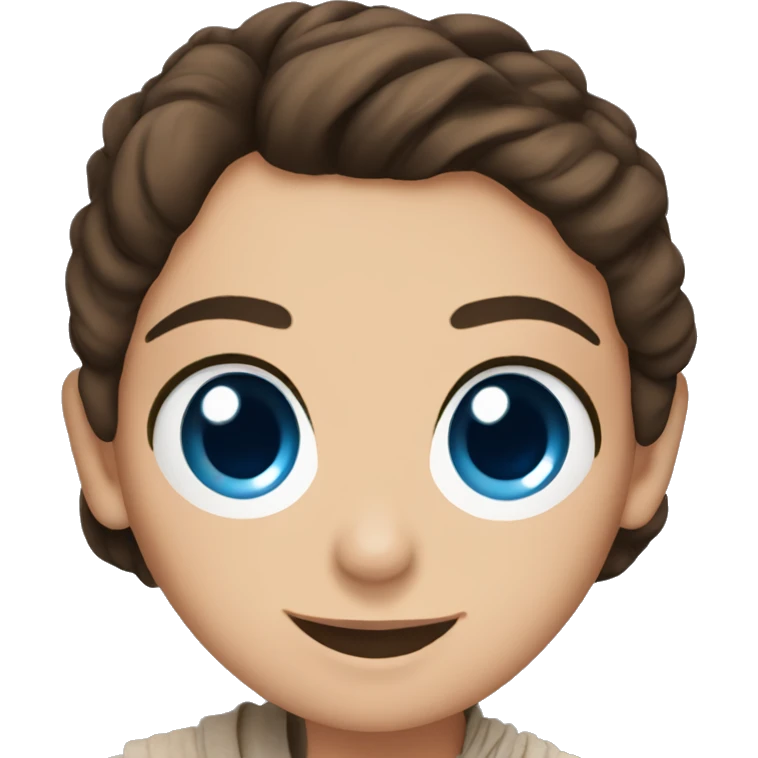 star wars rey with blue eyes smiling  emoji
