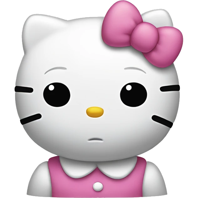 frowning hello kitty emoji
