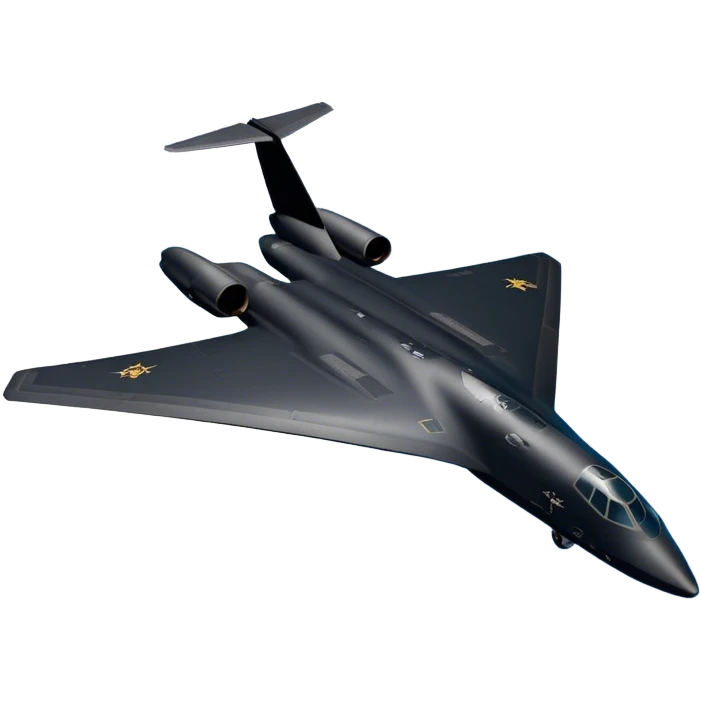 Military Bomber - B-2 Spirit - Northrop Grumman (Model Year: 2021) (Iconic colour: Stealth black) emoji
