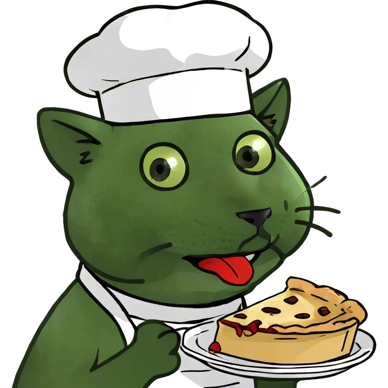 cat eating a pie emoji